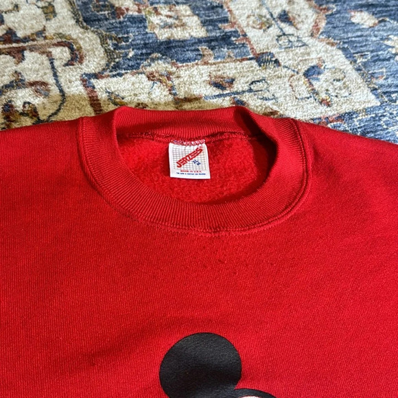 VTG 2pc Jerzees Walt Disney Red Mickey Mouse Matching Jogging Sweat Pant Set XL - Picture 12 of 15